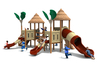 新设计的儿童木制主题户外游乐场